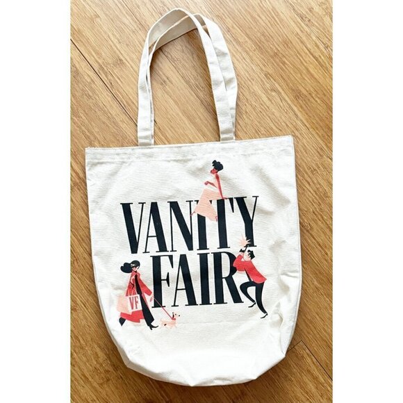 VANITY FAIR Canvas Shopping Tote Bag Carry All Retro Magazine Fashion - Picture 1 of 5